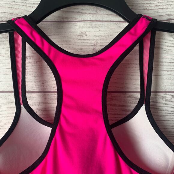 Retro Urbanology Pink and Black Sports Bra Underwire Racerback Size 36/38 B/C - Picture 5 of 15